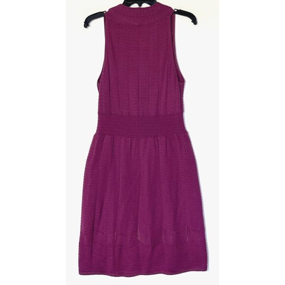 M MISSONI Magenta Purple V-Neck Sleeveless Knit Dress - Picture 3 of 11